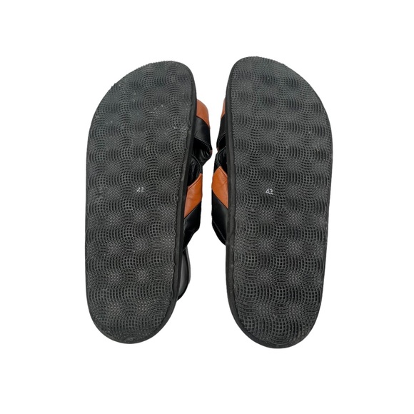 ALOHAS Women's Leather Marshmallow Scacchi Black Tan Sandals Size 42 - Picture 5 of 9